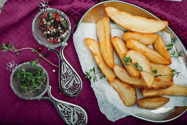 Постный запеченный картофель