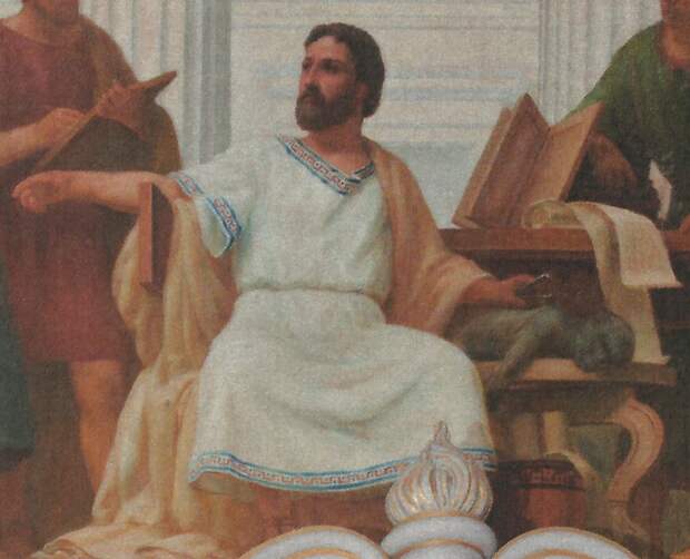 Врач Гален препарирует обезьяну