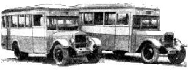 Автобусы ЗИС-8 модернизированные для работы на пригородных маршрутах.