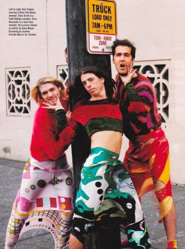 7 крутых фото группы Nirvana в женской одежде