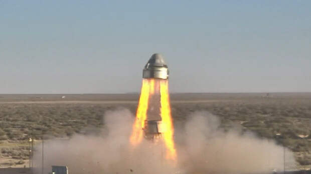 Тестирование САС «Старлайнера». SpaceX тоже совершала такие тесты, но ещё провела испытания в полёте на настоящей ракете. Credit: Boeing.
