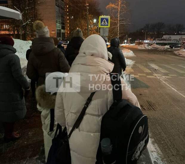 В Туле на остановке «Гаражи» образовались очереди на общественный транспорт