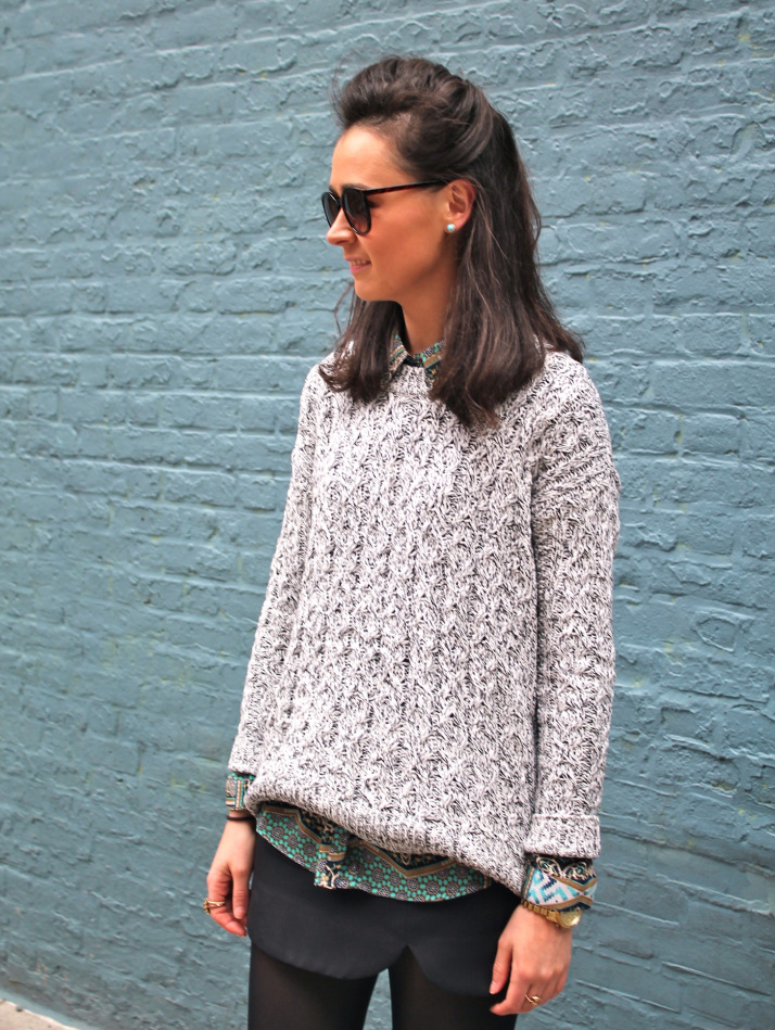 New York Style Grey Knit Sweater 13