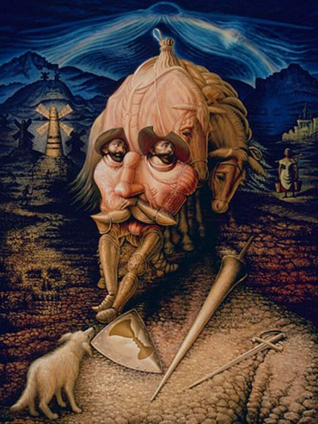 Дружба Дон Кихота. Автор: Octavio Ocampo.