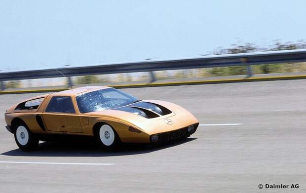 Дизельный С111-II штампует рекорды на трассе Нардо, июнь 1976 C111, mercedes, mercedes-bemc, авто, автодизайн, дизайн, концепт, спорткар