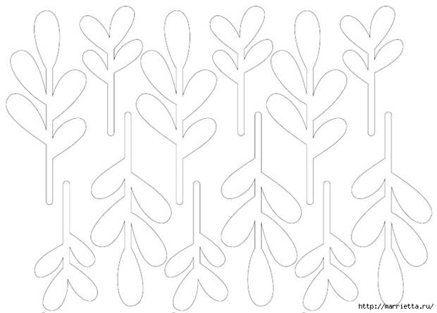Новогодняя подвеска из бумаги. Веточка ОМЕЛЫ (1) (700x503, 123Kb)