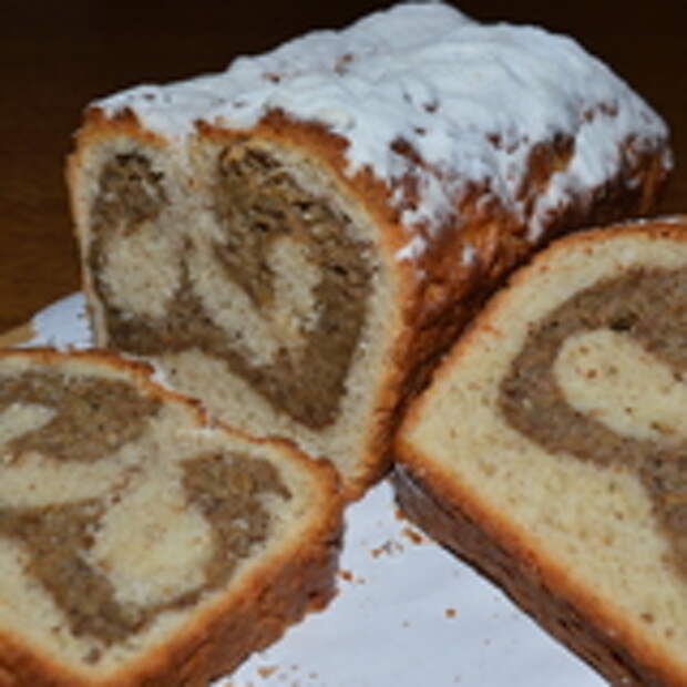 Рождественский творожно-ореховый рулет.