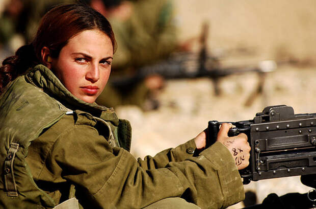Female Soldier at the Shooting Range