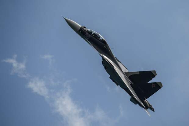 Летчик Су-30СМ снял свой бой с украинским дроном