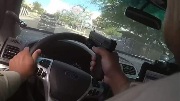 Эффектная полицейская погоня со стрельбой за убийцами в Лас-Вегасе Экшн, авто, видео, погоня, полиция, преследование, стрельба, убийца
