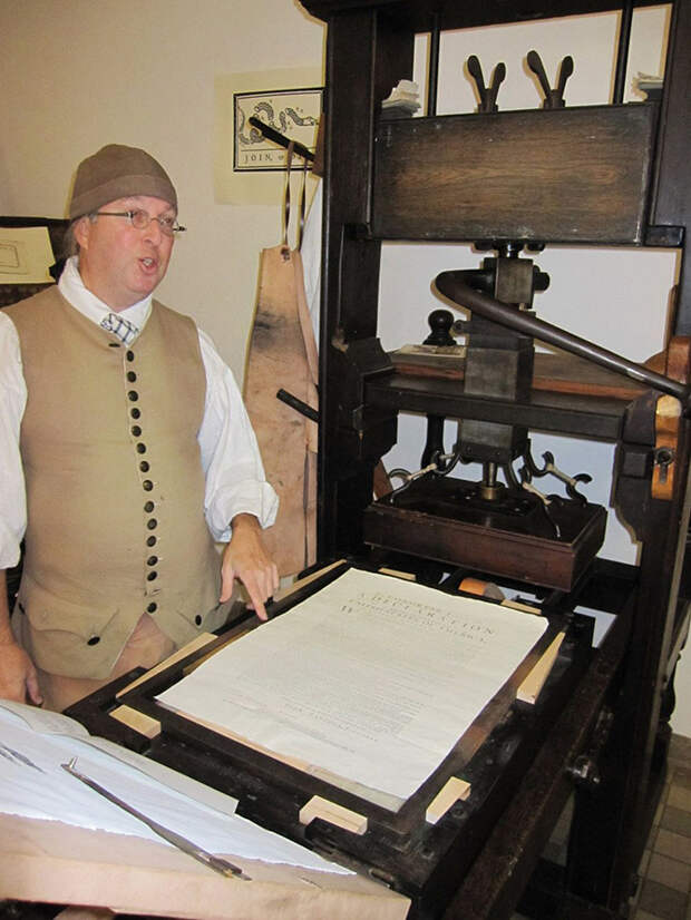 Как печатались газеты в 18-м веке