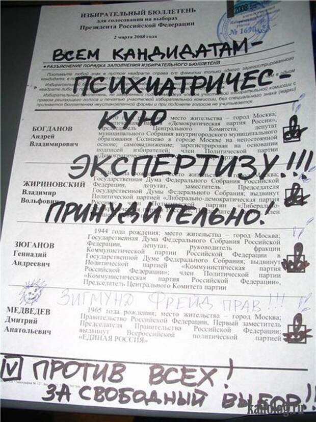 Испорченные бюллетени (40 фото)
