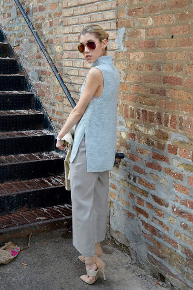 neutral fall look fall ootd, street style, blogger, style, culottes, turtleneck
