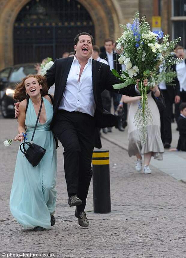 Free for all: Students from Clare College also attended their May Ball last night, with tickets costing up to £200 each