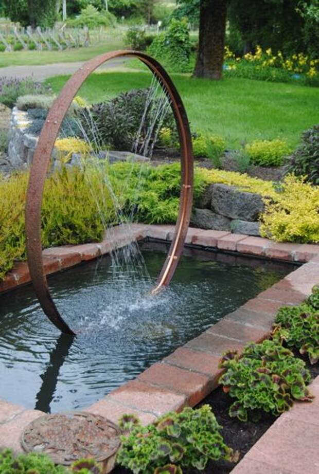 Wine Barrel Hoop used for fountain :D: 