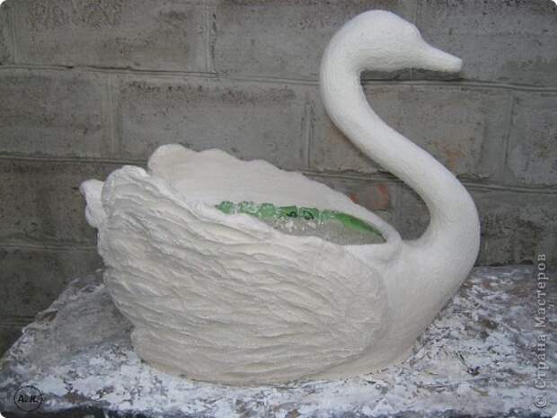 Мастер-класс, Скульптура Лепка: Лебедь-кашпо. ч. ІІ. Фото 12