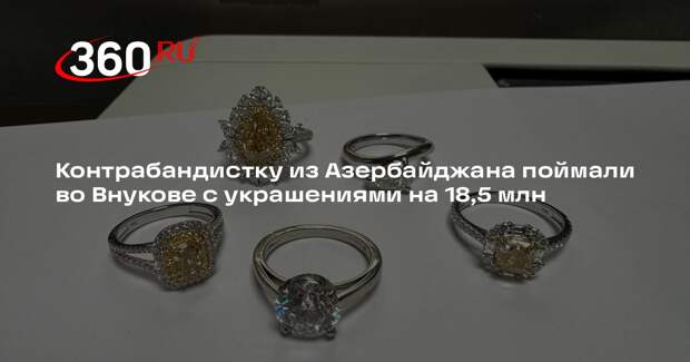 Контрабандистку из Азербайджана поймали во Внукове с украшениями на 18,5 млн