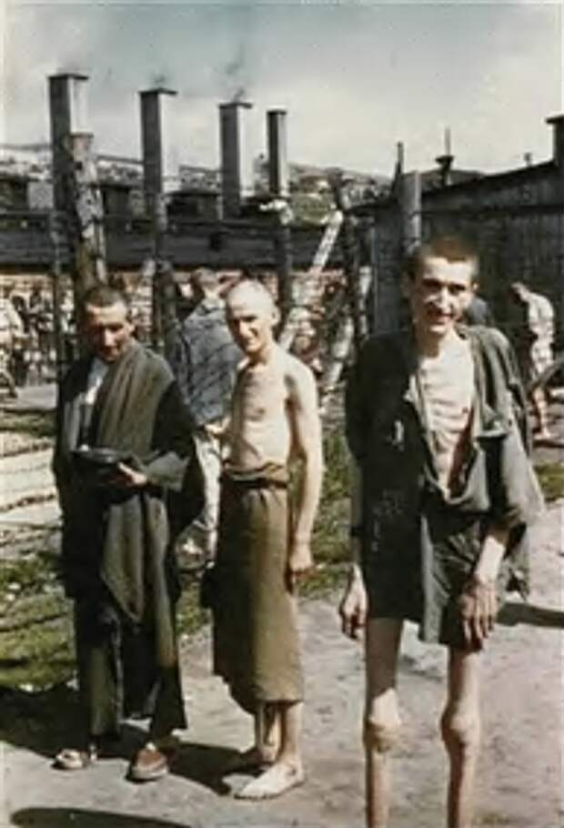 Советские военнопленные в Маутхаузене.