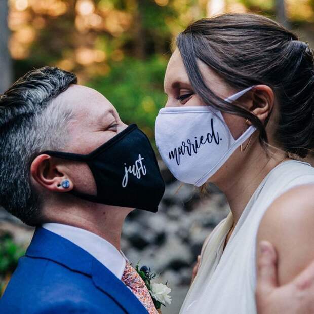 Идеи свадебных масок для фото