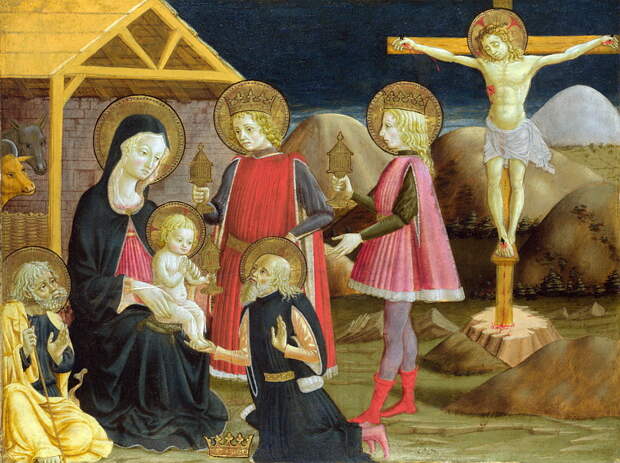 Benedetto Bonfigli - The Adoration of the Kings, and Christ on the Cross. Национальная галерея, Часть 1