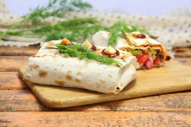 лаваш с начинкой пошаговый рецепт