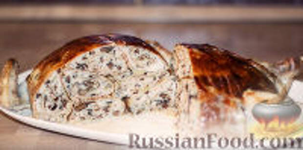 Фото к рецепту: Курица, фаршированная блинами