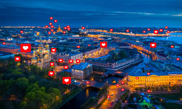 Вид Санкт-Петербурга.