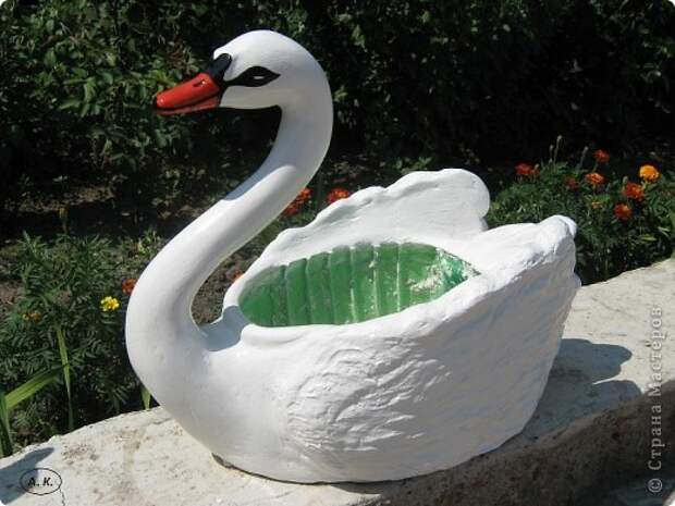 Мастер-класс, Скульптура Лепка: Лебедь-кашпо. ч. ІІ. Фото 13