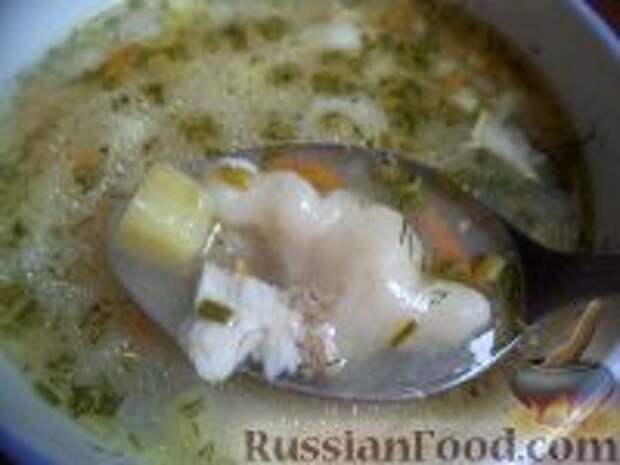 Фото к рецепту: Суп рыбный с клецками