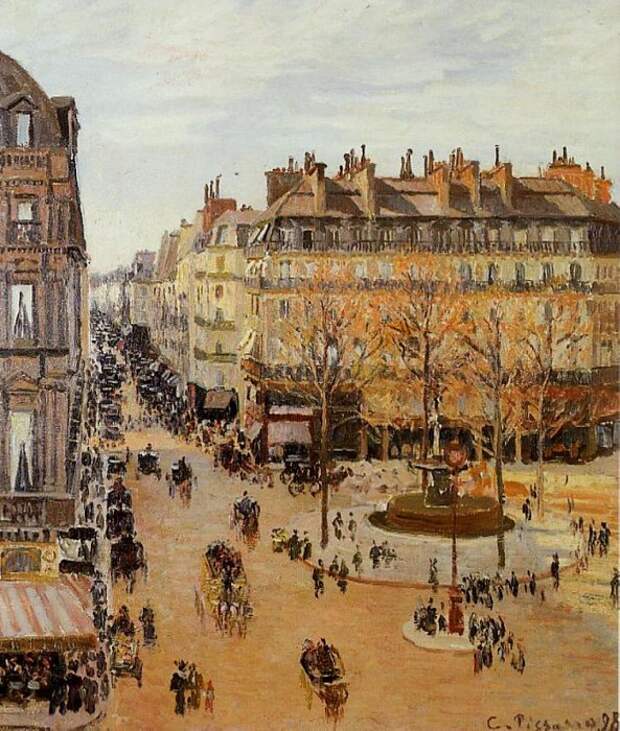 Rue Saint Honore - Sun Effect, Afternoon. (1898). Писсарро, Камиль