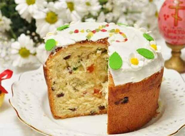 пасхальный кулич в сметане