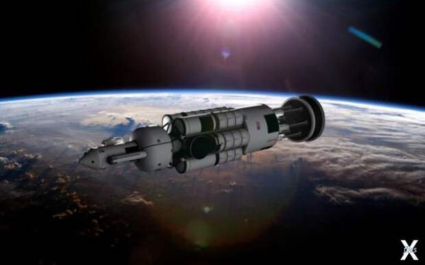 Взрыволёт «Orion» на околоземной орби...