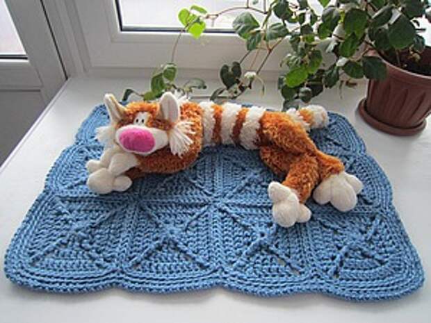 Вяжем коврик-лежанку для кошки | Ярмарка Мастеров - ручная работа, handmade Вяжем коврик-лежанку для кошки | Ярмарка Мастеров - ручная работа, handmade