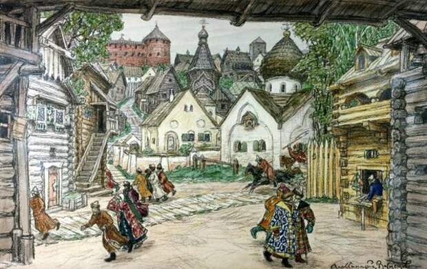 А. М. Васнецов «Опричники въезжают в город»