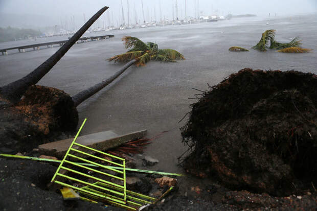 Гавань города Фахардо, Пуэрто-Рико, после прохождения урагана Ирма Центральная Америка, ирма, катастрофа, разрушения, стихийное бедствие, стихия, ураган, флорида