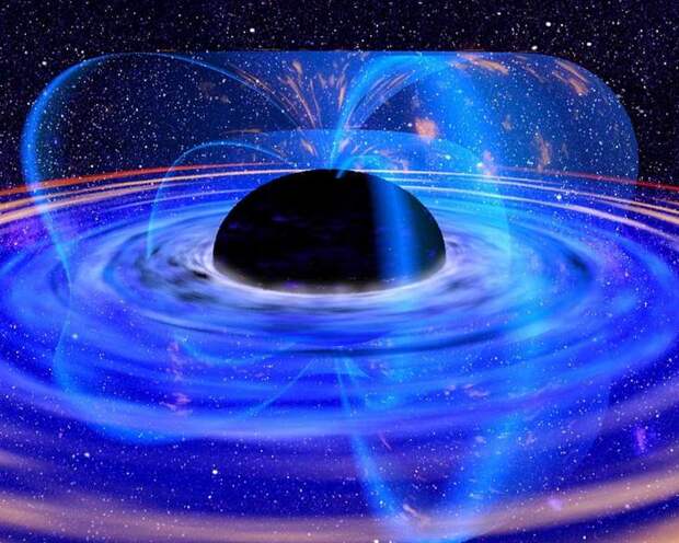 Аккреционный диск горячей плазмы, вращающийся вокруг чёрной дыры / ©wikipedia
