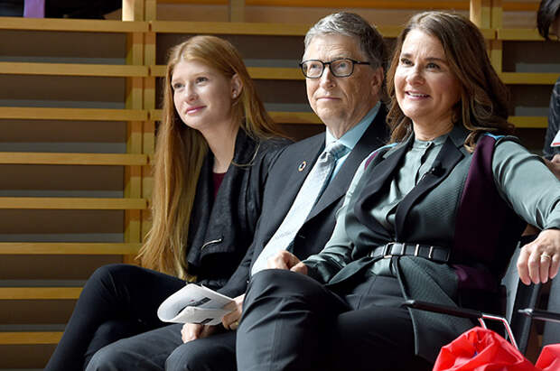 Билл и Мелинда Гейтс с дочерью