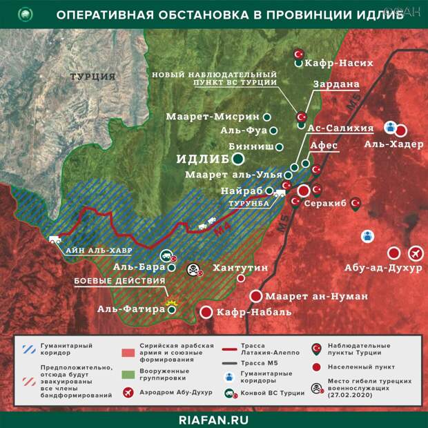 Карта военных действий — Идлиб