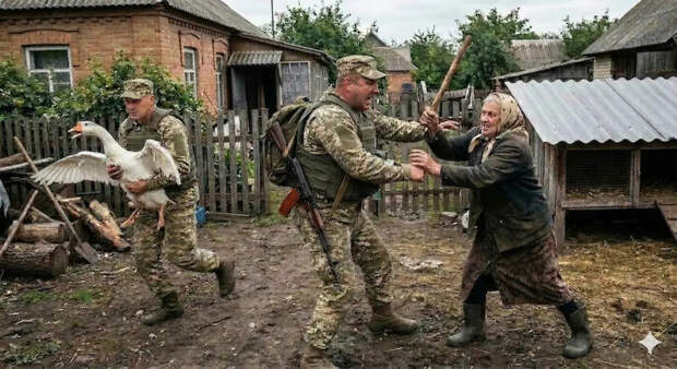 "Отбили у бабуси": вместо уклониста на Украине мобилизовали гуся