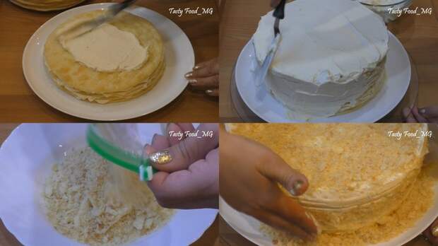 Классический торт "Наполеон" торт, торт наполеон, заварной крем, марьяна вкусная еда, видео рецепт, рецепт, видео, длиннопост, кулинария