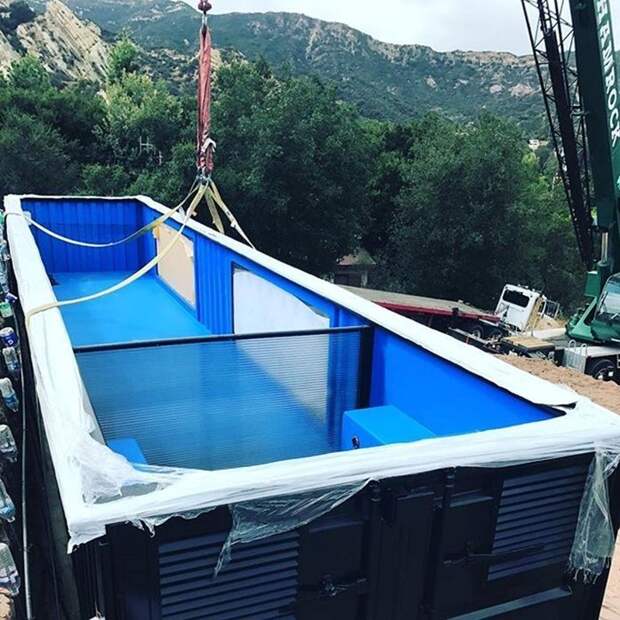 Бассейн из контейнера: 12 метров + джакузи бассейн из контейнера, моё, перевод с английского