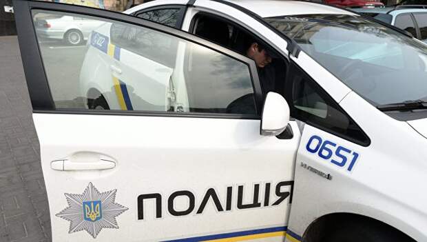 Автомобиль полиции на Украине. Архивное фото
