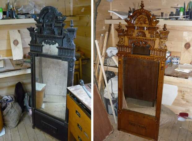 Реставрация старинного зеркала: До и После / Фото используется с разрешения правообладателя