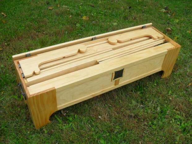 Двуспальная, раскладная, телескопическая, деревянная, кровать, из ящика