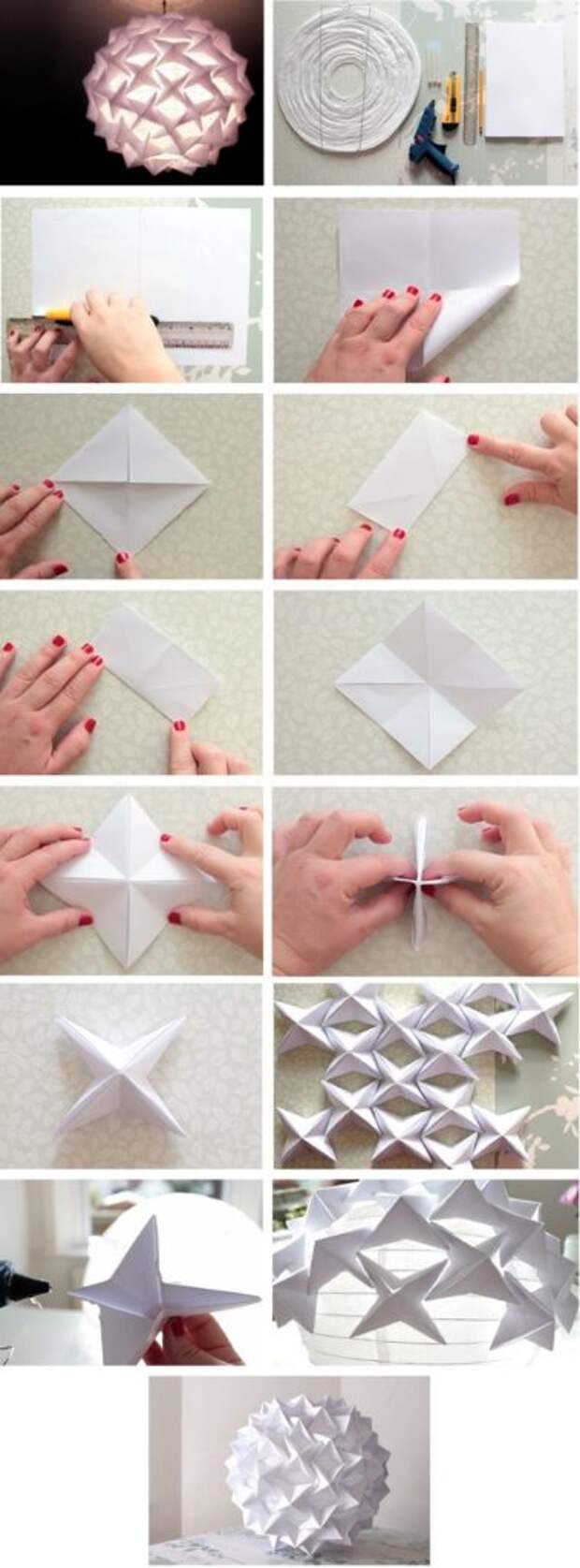 Оригами для украшения комнаты на новый год