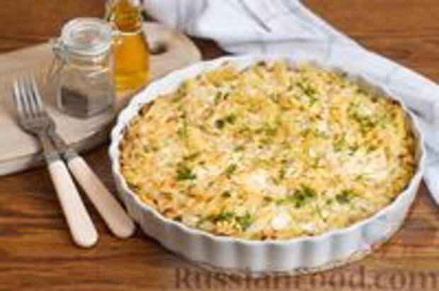Фото к рецепту: Запеканка из макарон с капустой и сыром