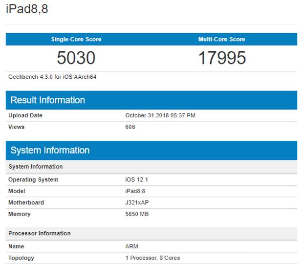 Процессор A12X Bionic поставил рекорд в Geekbench (6 фото) Процессор A12X Bionic поставил рекорд в Geekbench (6 фото)