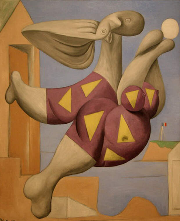 Пабло Пикассо. Купальщик с мячом на пляже. 1932 год