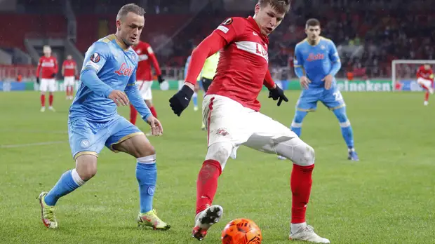 Дубль Соболева помог «Спартаку» обыграть «Наполи» в Москве