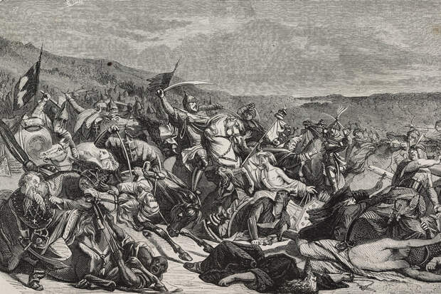 Куликовская битва, гравюра с картины Адольфа Ивона, 1851 год. Фото: GettyImages